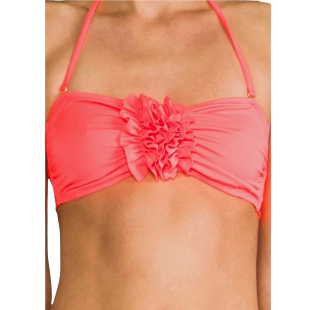 Eberjey Bandeau Bikini Top So Solid Dahlia Size Medium NWT